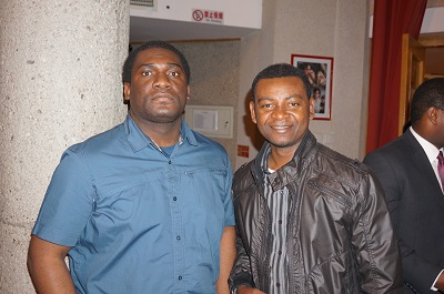 Melchy OBIANG et un cinephile gabonais